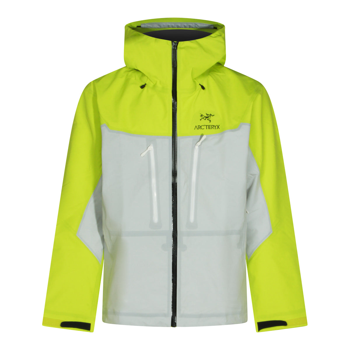 YELLOW AND GREY NYLON CASUAL JACKET