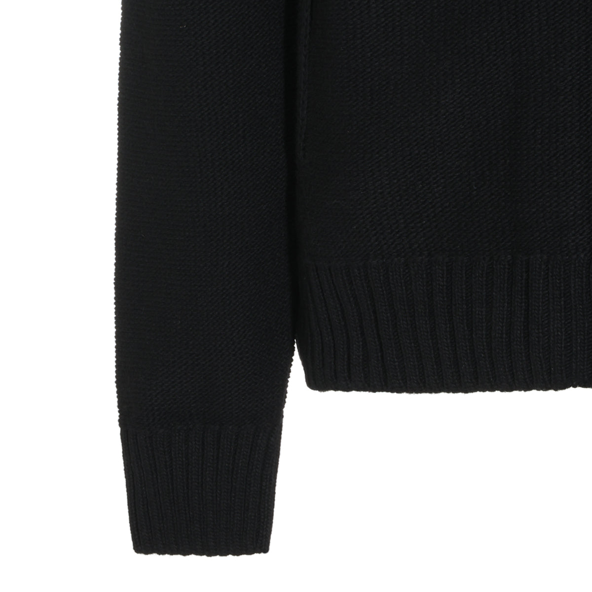 BLACK WOOL KNITWEAR