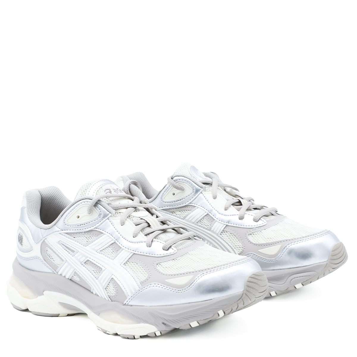 SMOKE GREY AND PURE SILVER GEL NYC 2.0 SNEAKERS