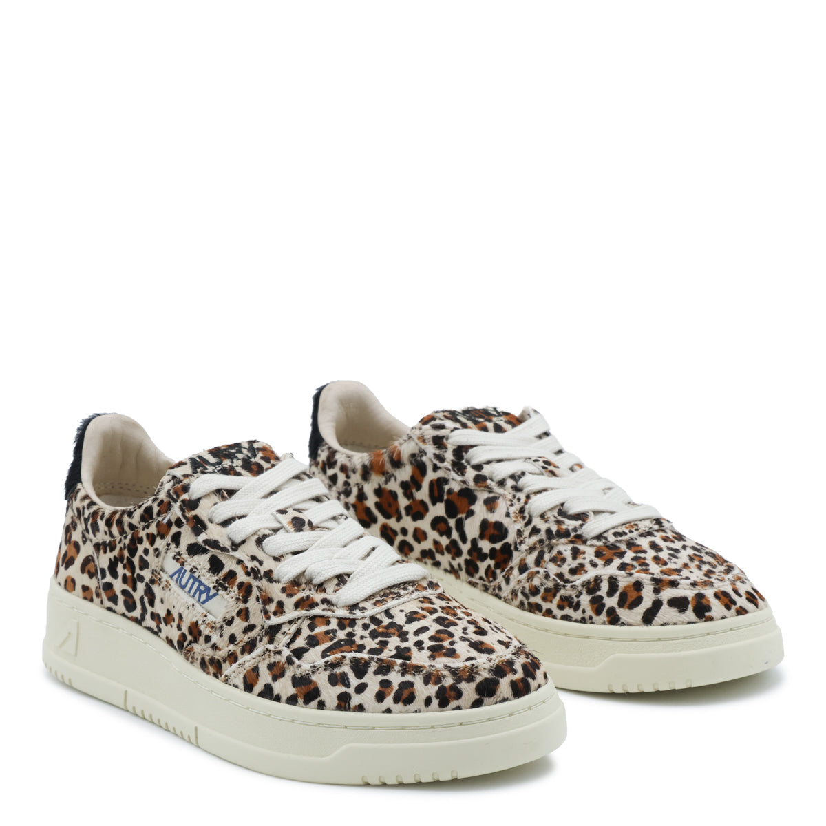 BLACK AND BROWN LEATHER SNEAKERS
