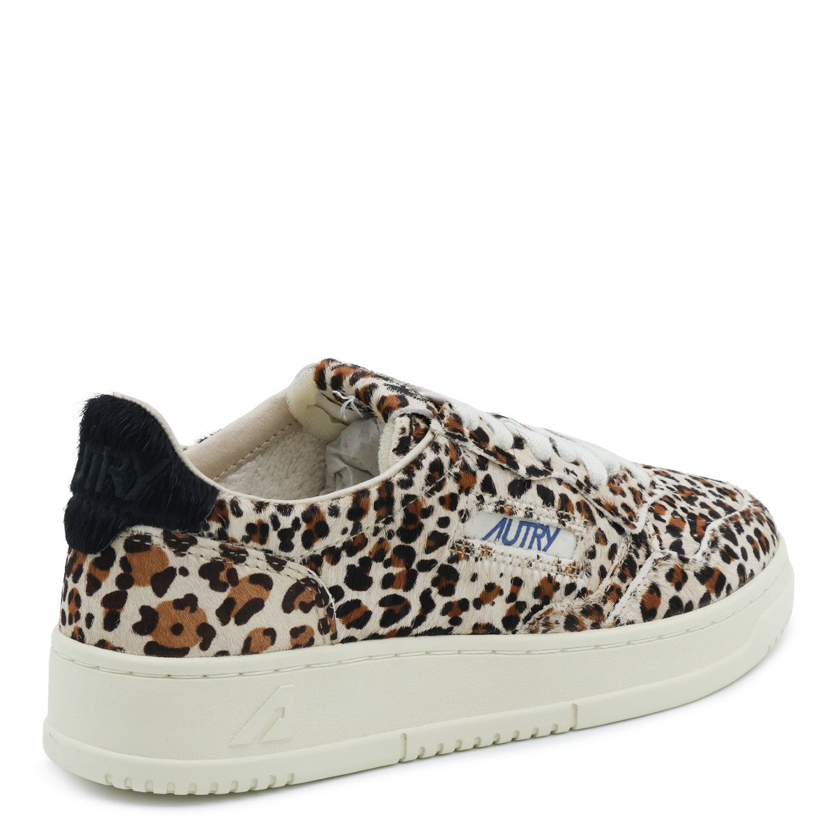 BLACK AND BROWN LEATHER SNEAKERS
