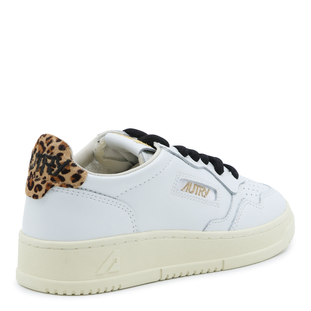 LEO AND WHITE LEATHER MEDALIST SNEAKERS
