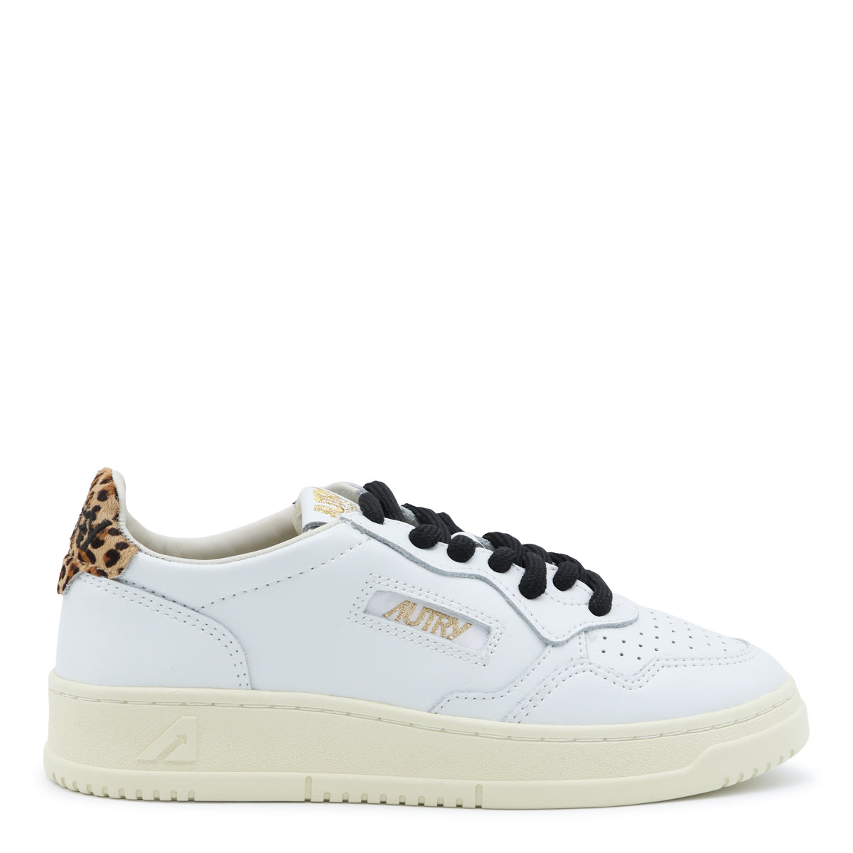LEO AND WHITE LEATHER MEDALIST SNEAKERS