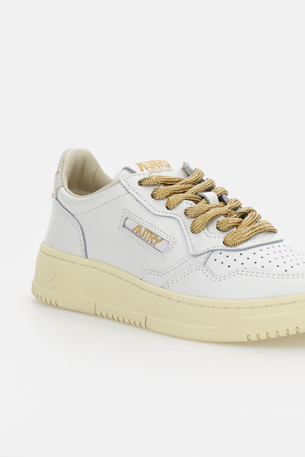 LEATHER SNEAKERS MEDALIST LOW WITH LUREX