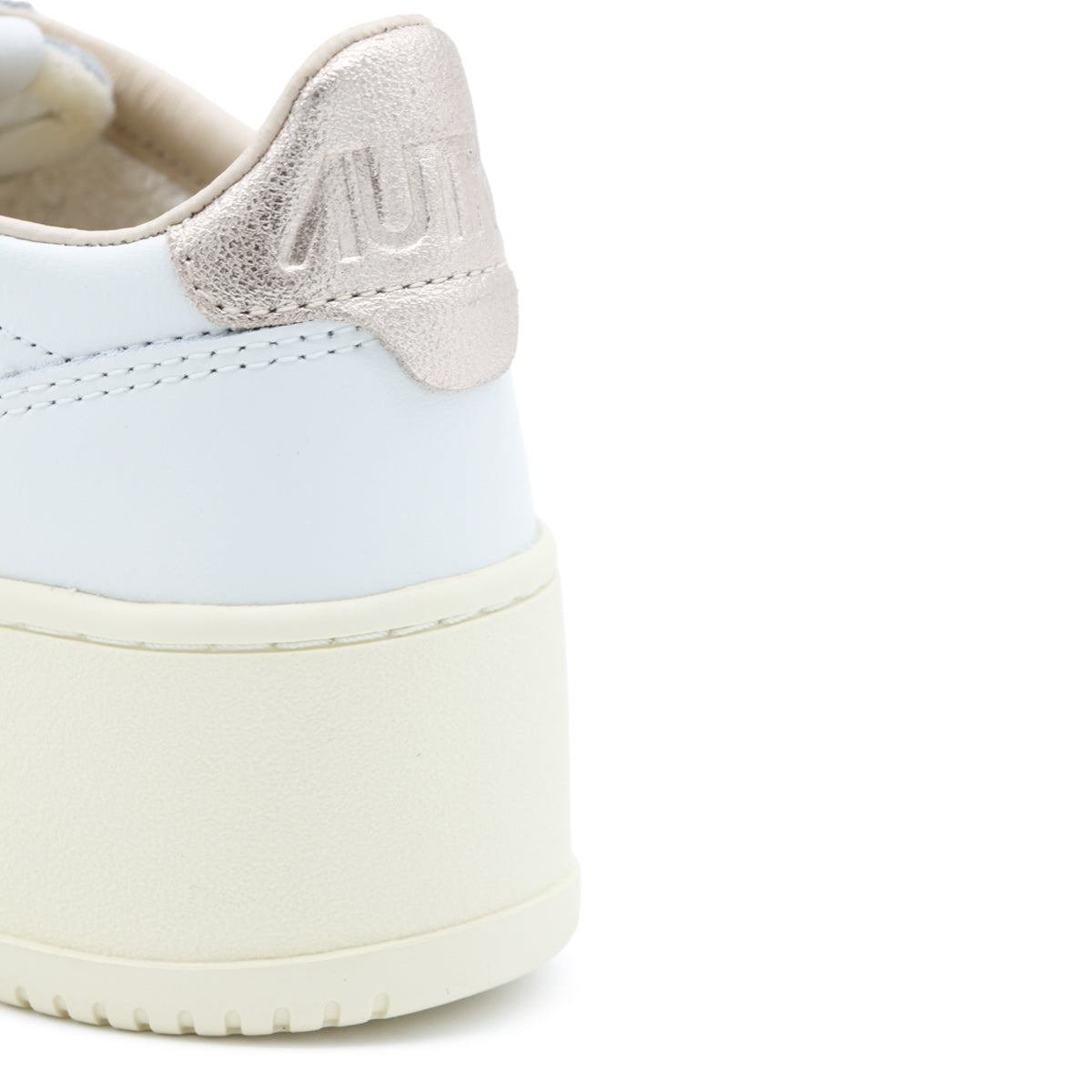 WHITE AND PINK LEATHER MEDALIST PLATFORM SNEAKERS