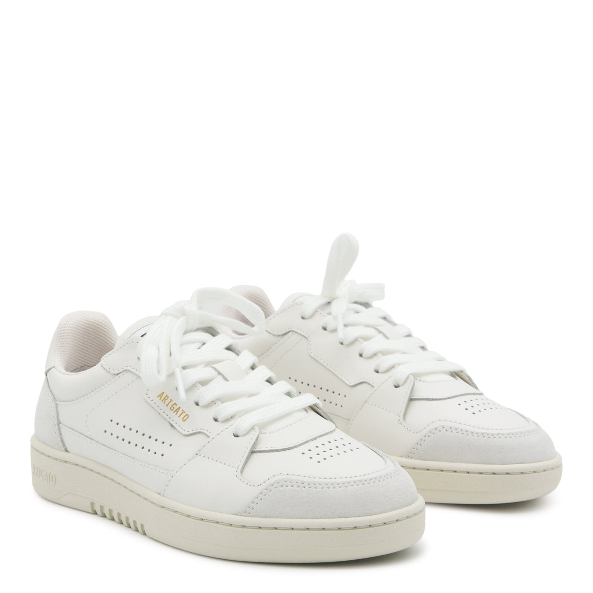 WHITE LEATHER DICE SNEAKERS
