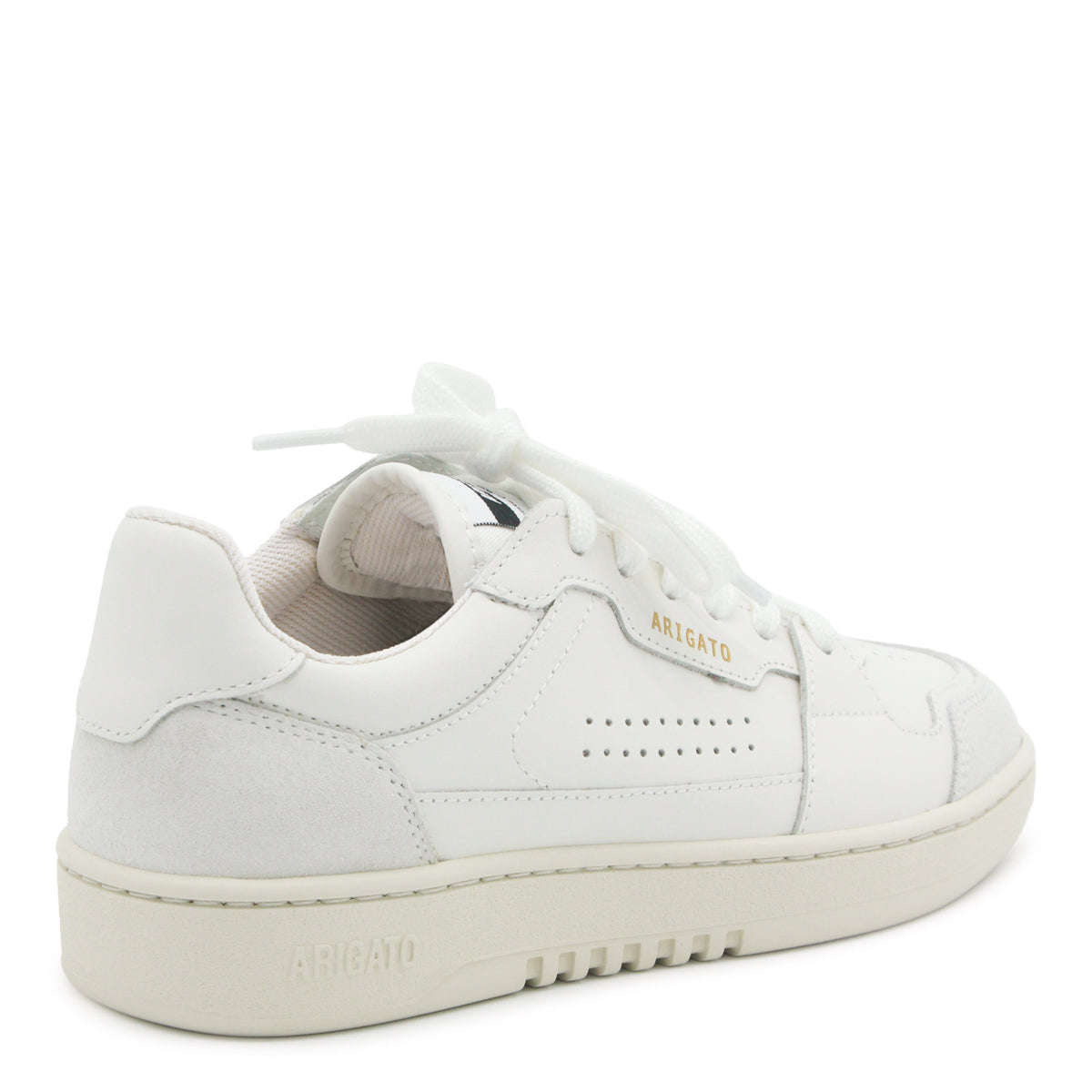 WHITE LEATHER DICE SNEAKERS