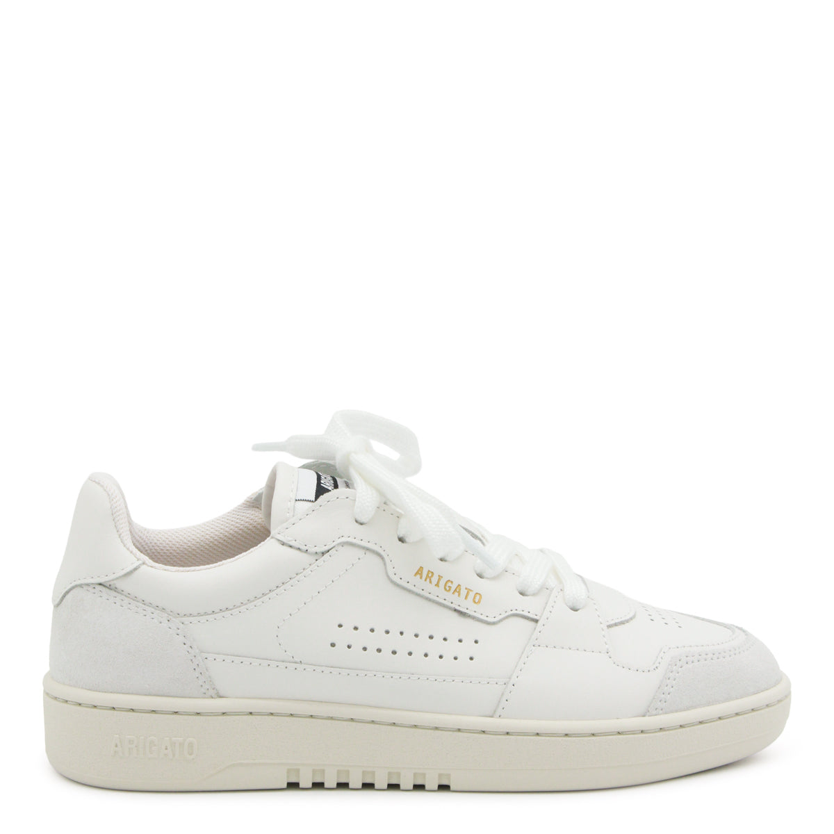 WHITE LEATHER DICE SNEAKERS