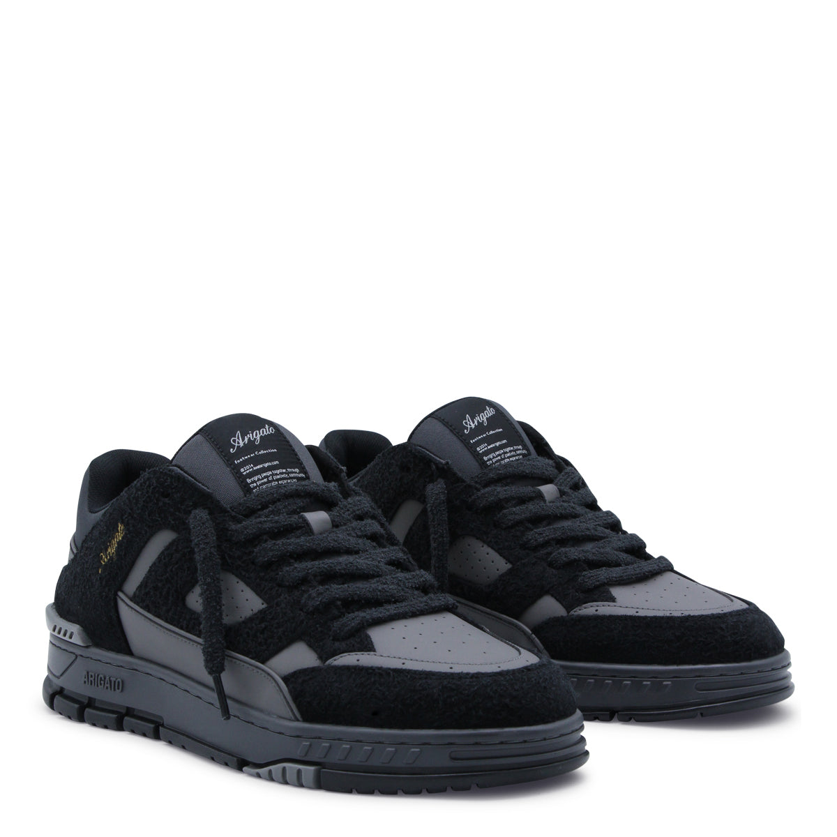 BLACK LEATHER SNEAKERS