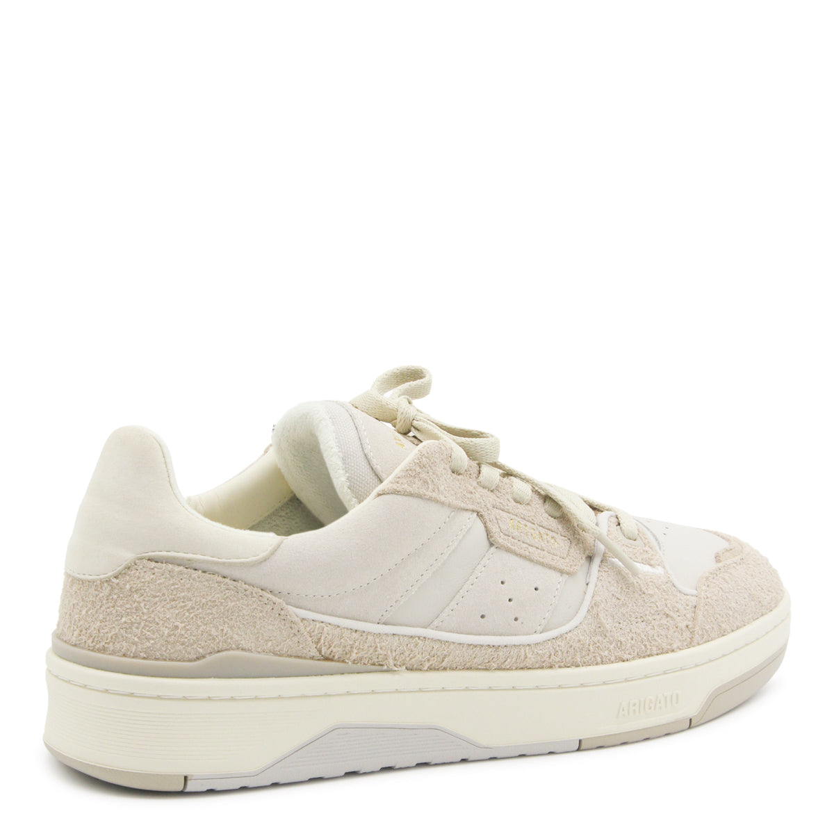 BEIGE AND TAUPE LEATHER CLAY SNEAKERS