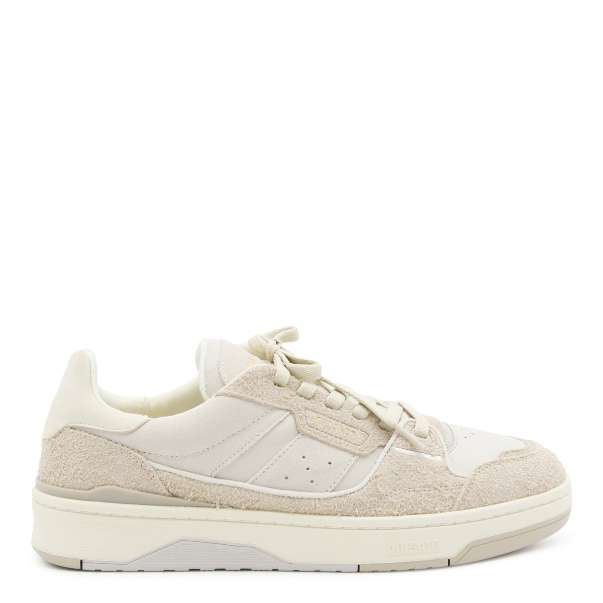 BEIGE AND TAUPE LEATHER CLAY SNEAKERS