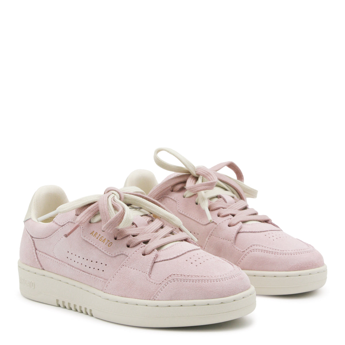 PINK AND BEIGE LEATHER DICE SNEAKERS