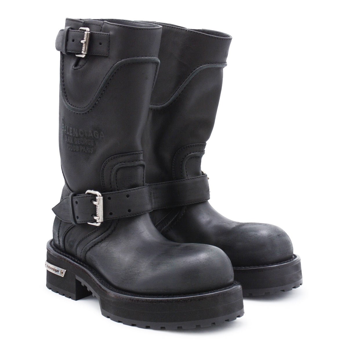 BLACK LEATHER BOOTS
