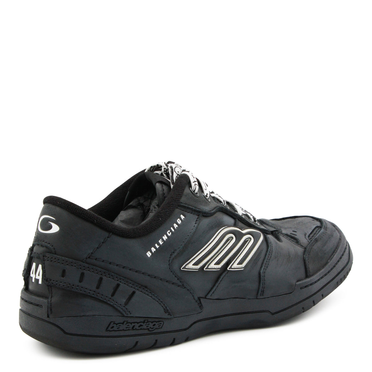BLACK LEATHER HAMPTON SNEAKERS