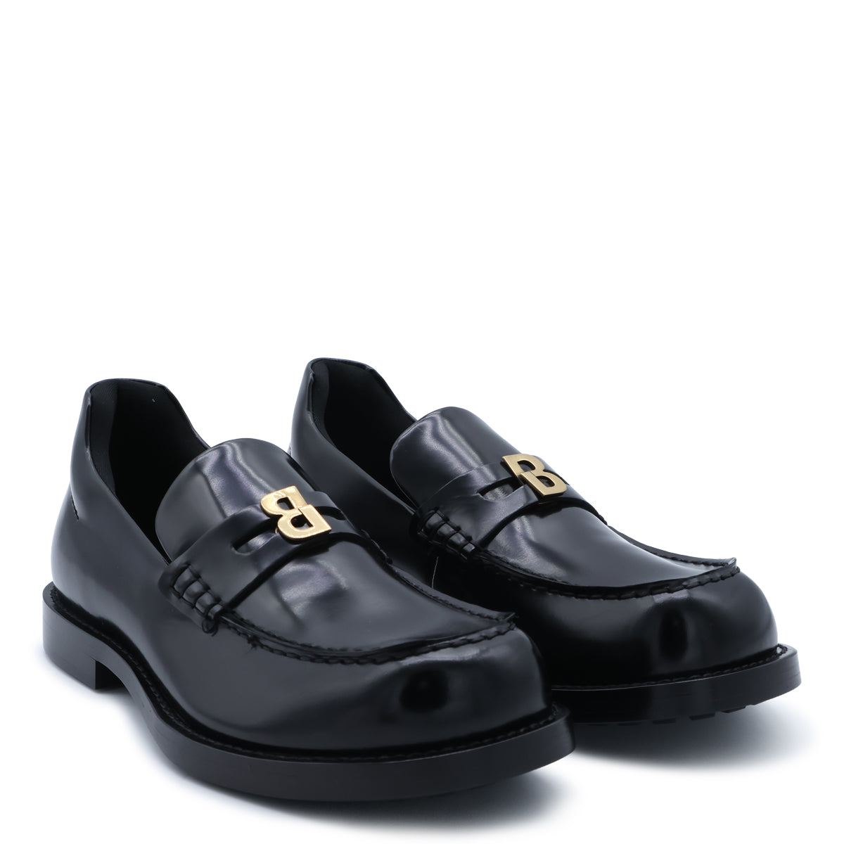 BLACK LEATHER COMFY LOAFERS