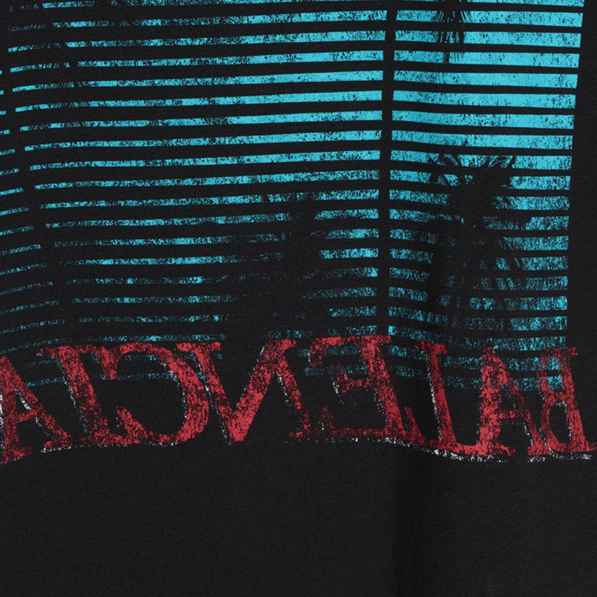 BLACK COTTON PALM T-SHIRT
