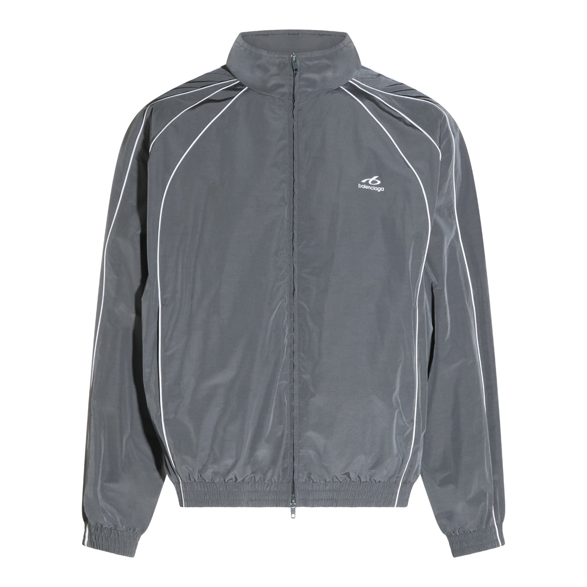 GREY COTTON LOGO CASUAL JACKET