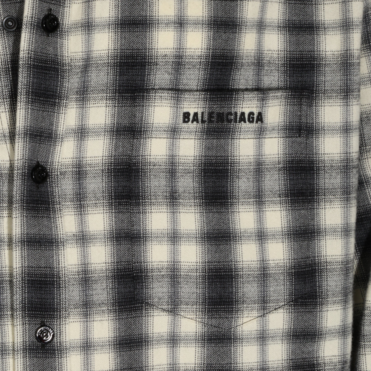 WHITE AND BLACK COTTON SHIRT