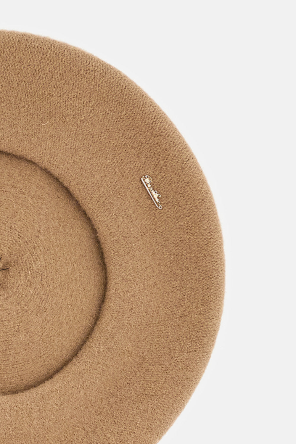 WOOL CLOTH BERET WITH POM POM
