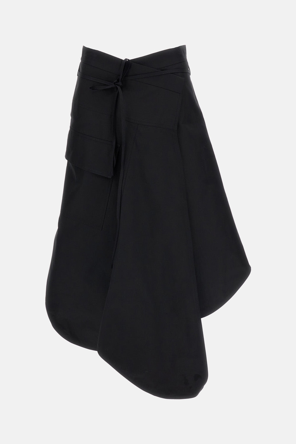 COTTON MIDI ASYMMETRIC SKIRT