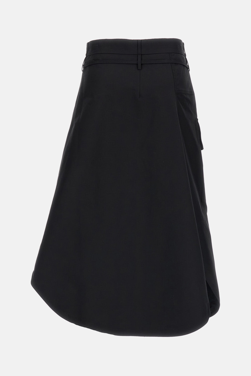 COTTON MIDI ASYMMETRIC SKIRT