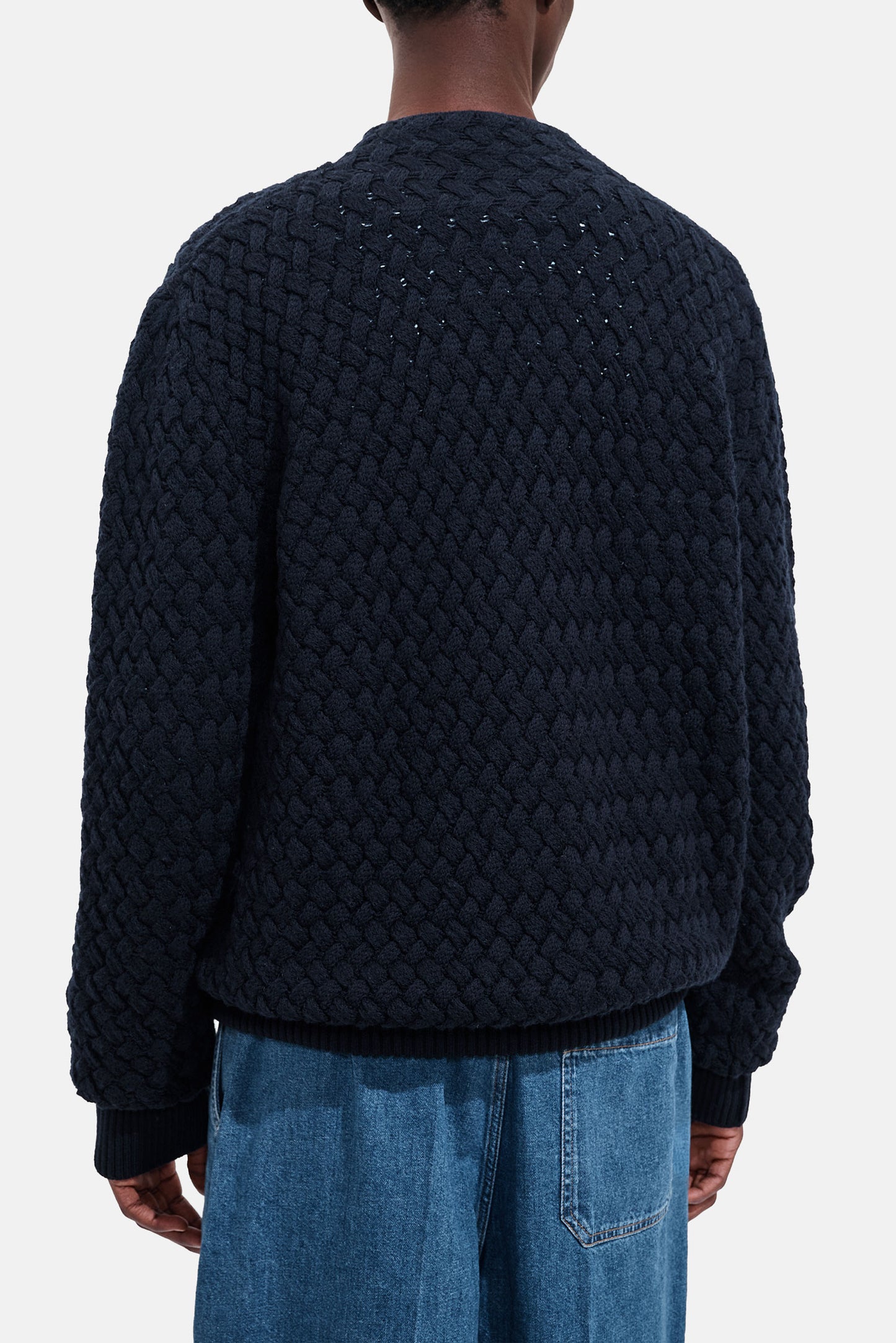 INTRECCIATO WOOL CARDIGAN