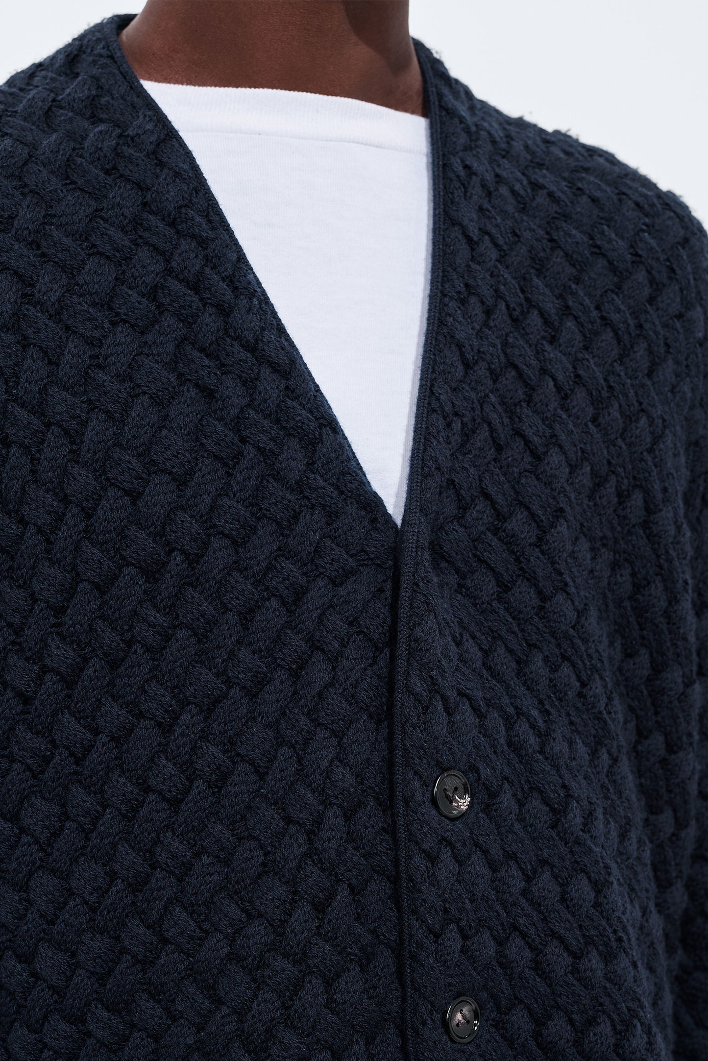INTRECCIATO WOOL CARDIGAN