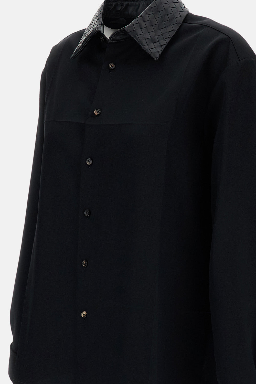 INTRECCIATO WEAVE COLLAR SHIRT
