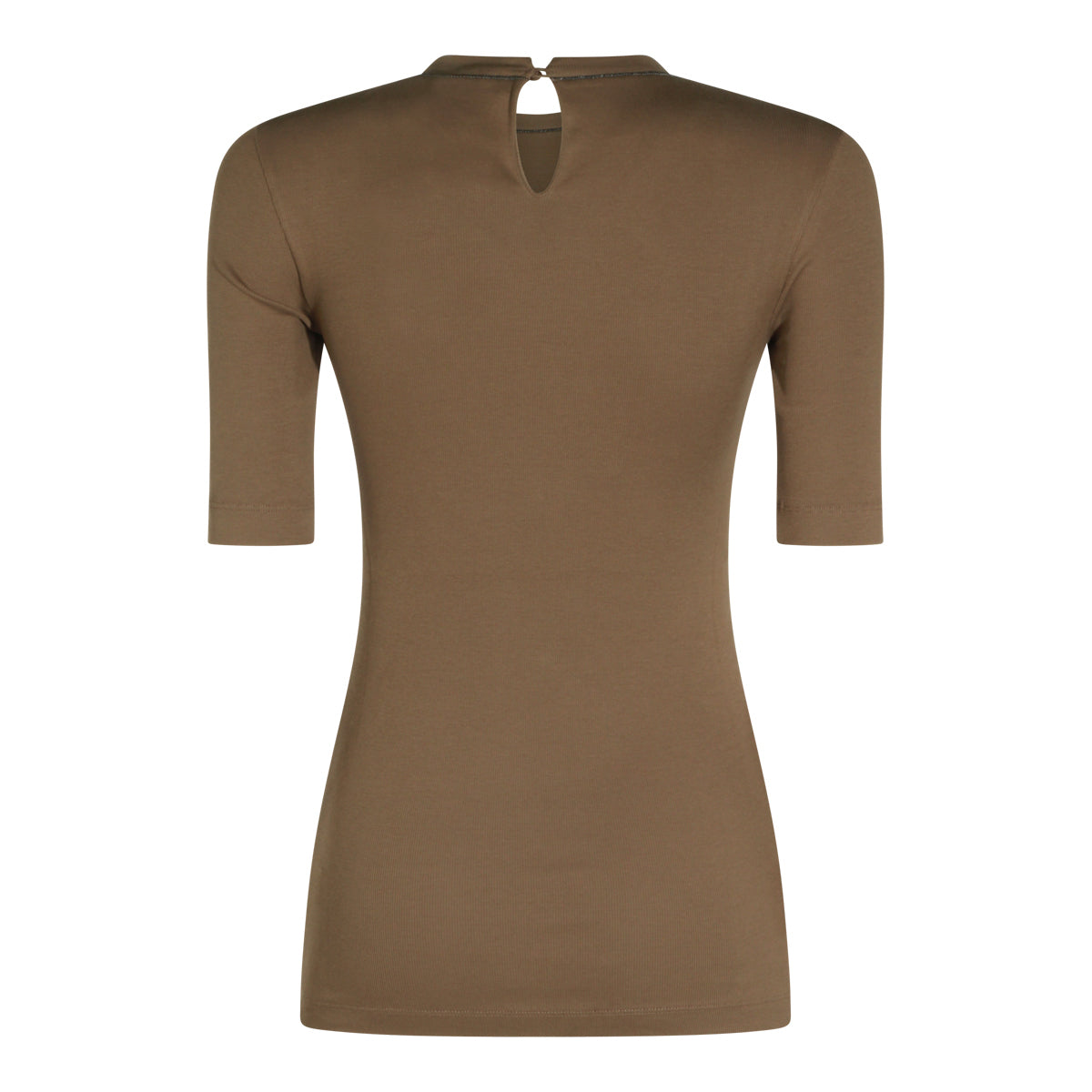 BROWN COTTON T-SHIRT