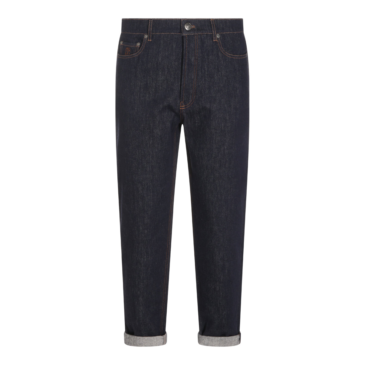 DARK BLUE COTTON DENIM JEANS