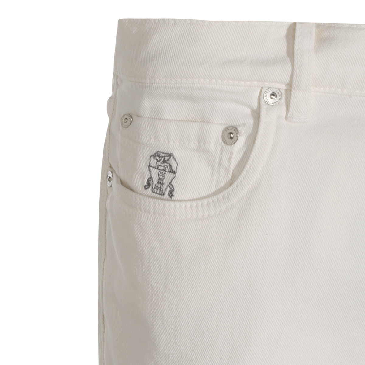 WHITE COTTON JEANS