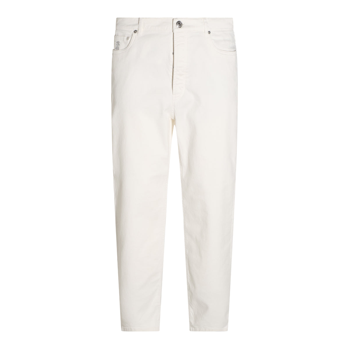 WHITE COTTON JEANS