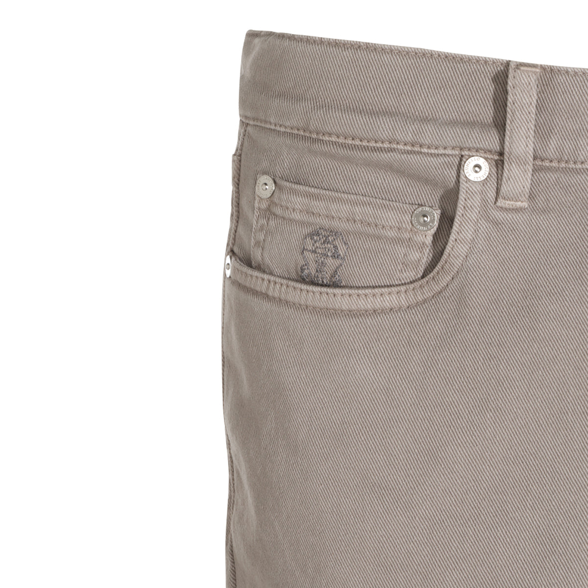 BEIGE COTTON JEANS