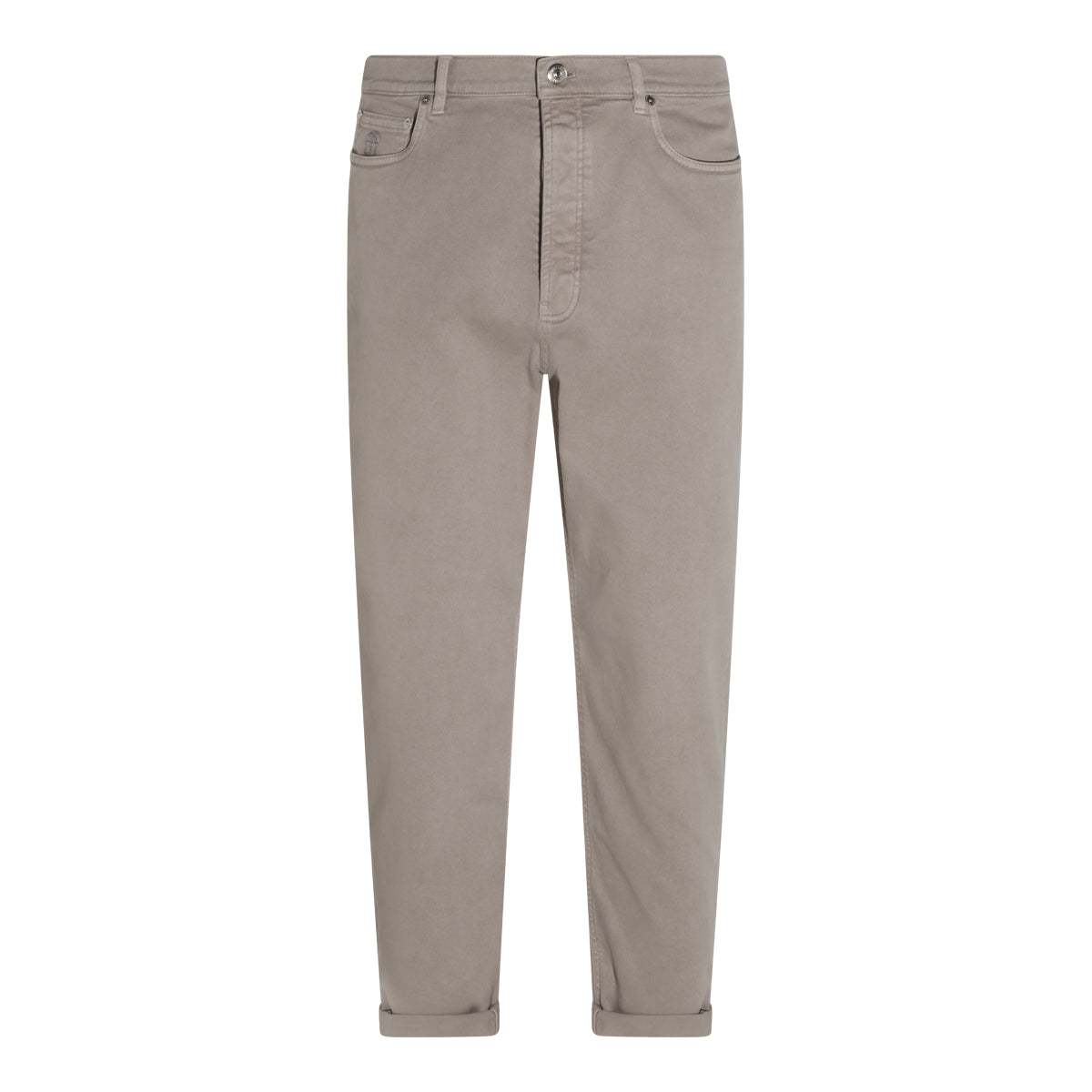 BEIGE COTTON JEANS
