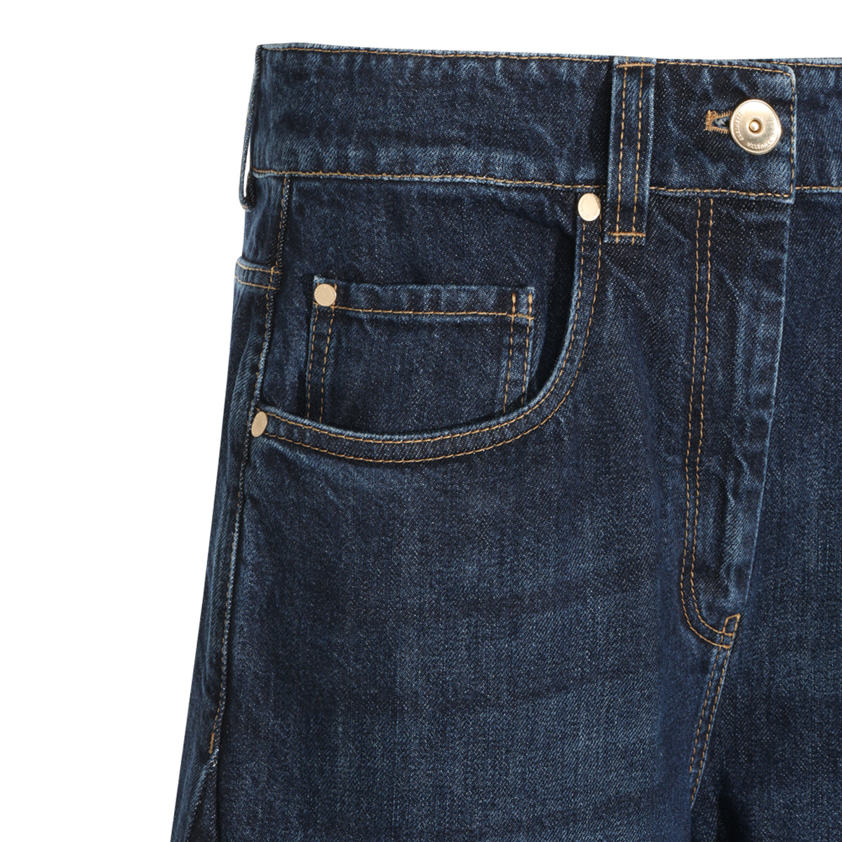 DARK BLUE COTTON DENIM JEANS