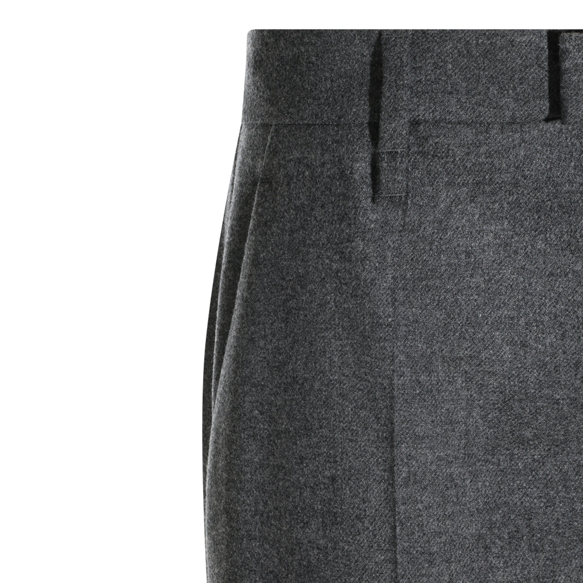 MID GREY CASHMERE AND MOHAIR BLEND PANTS