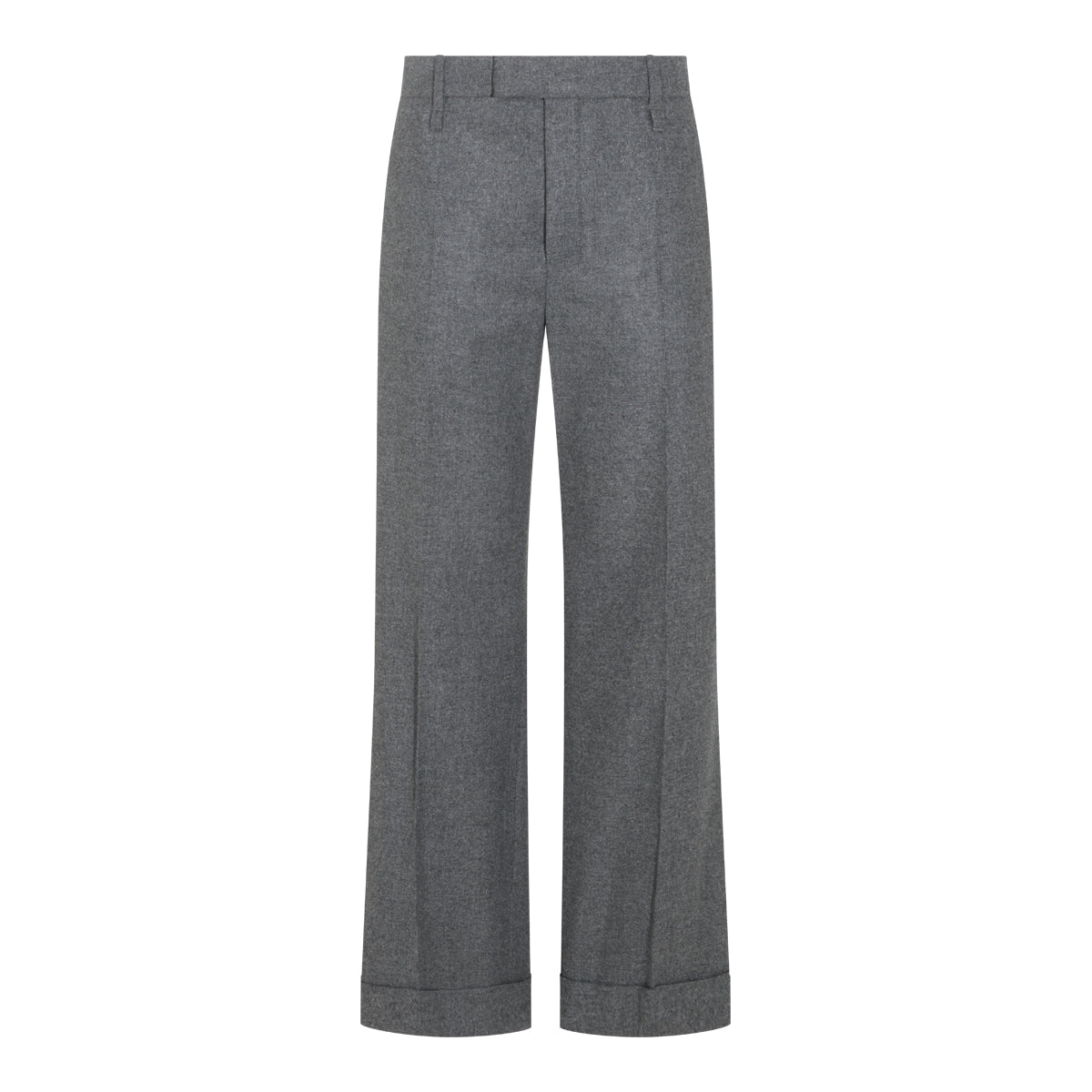 MID GREY CASHMERE AND MOHAIR BLEND PANTS