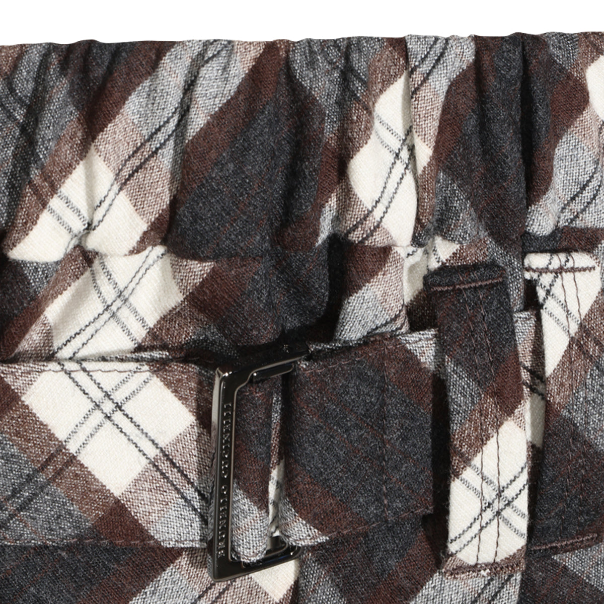 GREY AND BROWN WOOL SKIRT