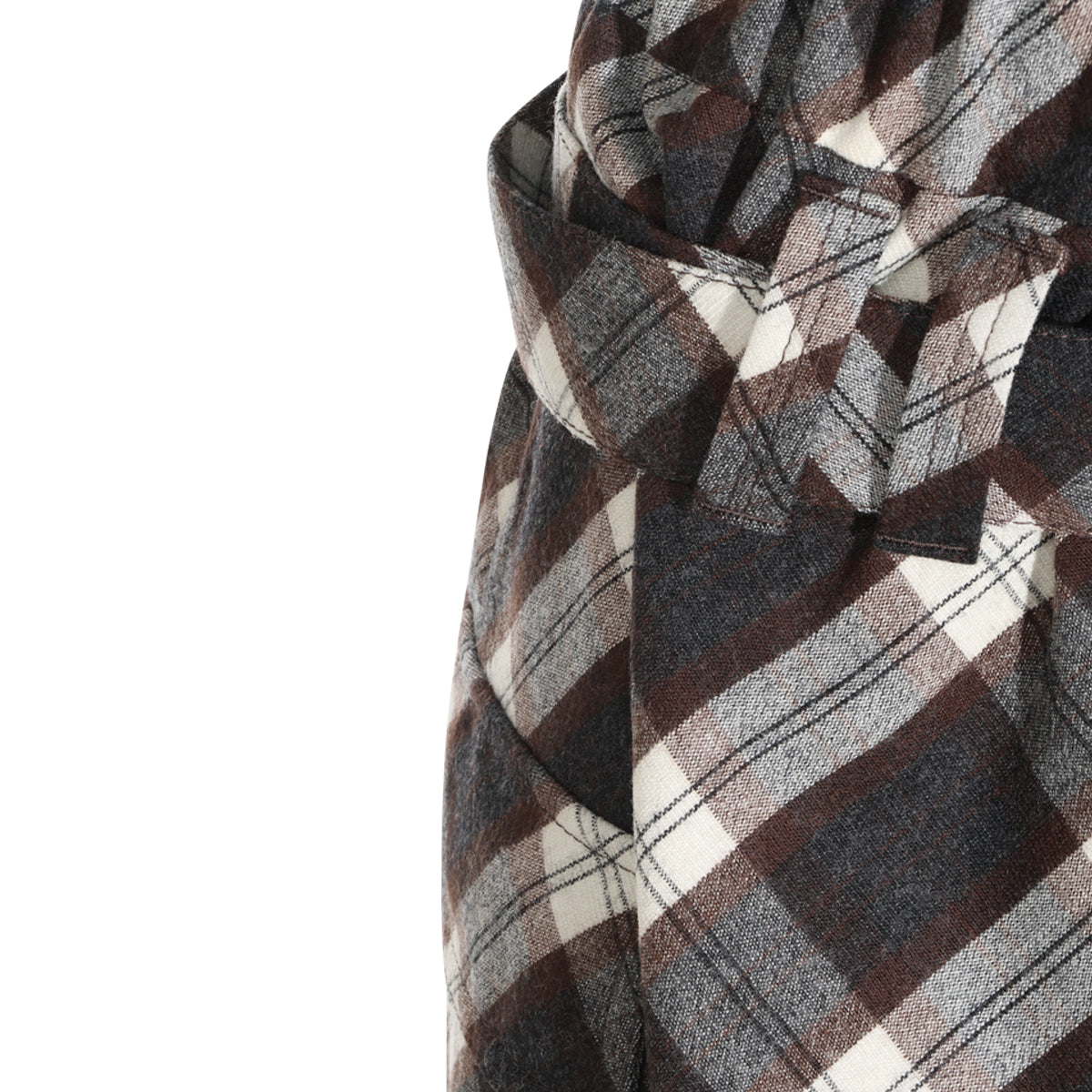 GREY AND BROWN WOOL SKIRT
