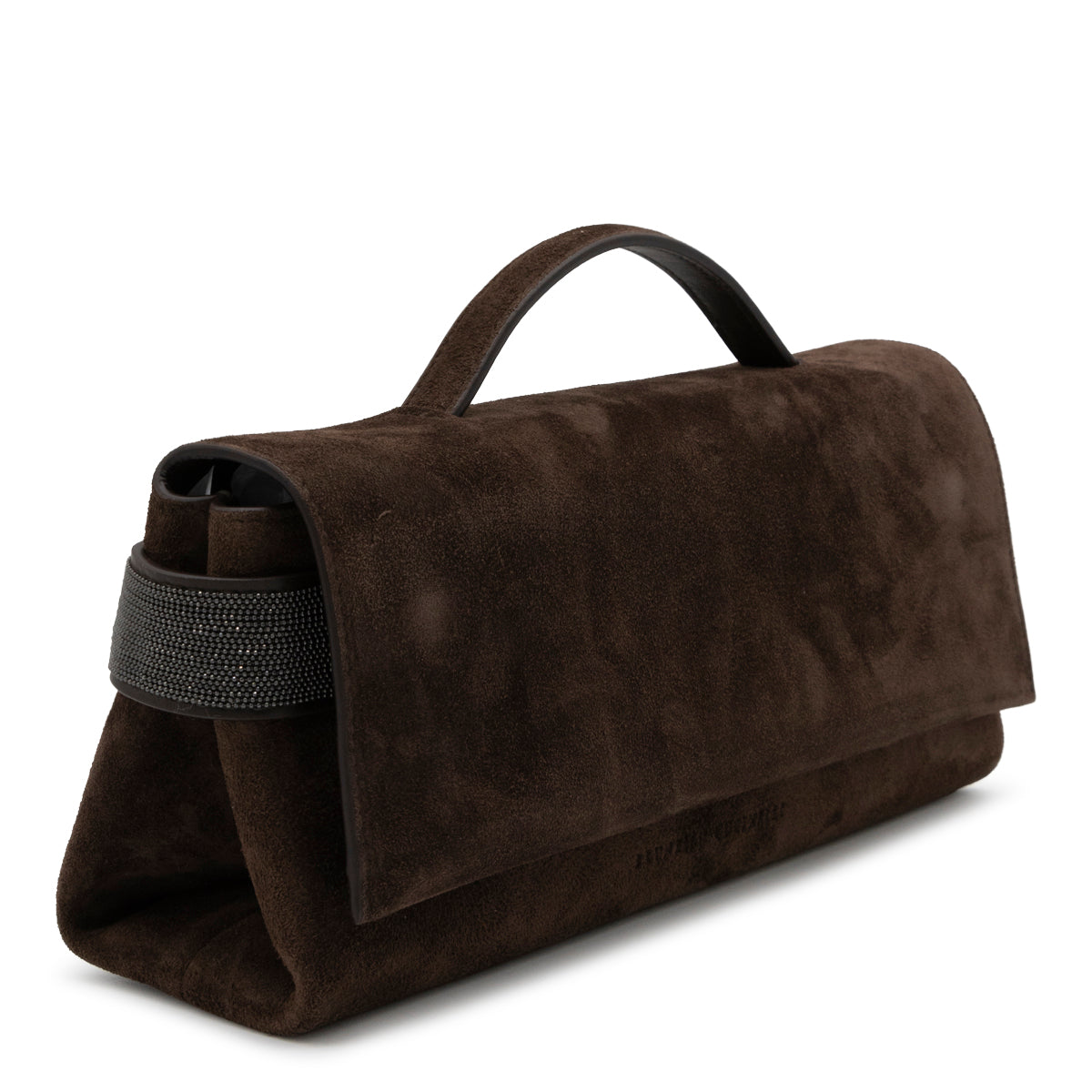 DARK BROWN LEATHER CLUTCH