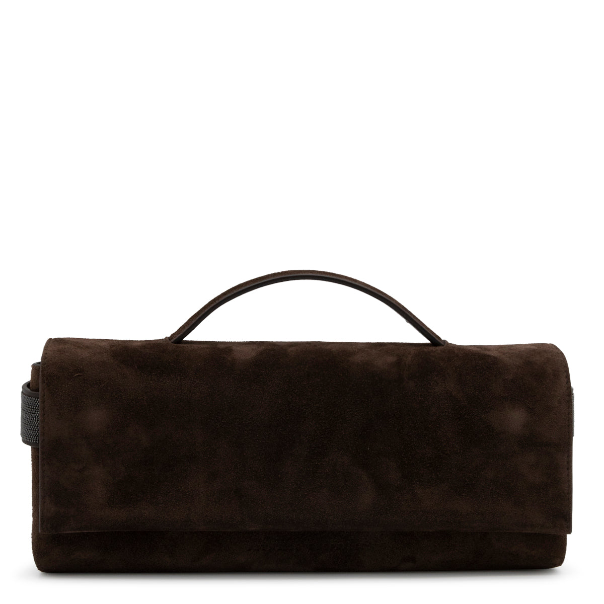 DARK BROWN LEATHER CLUTCH
