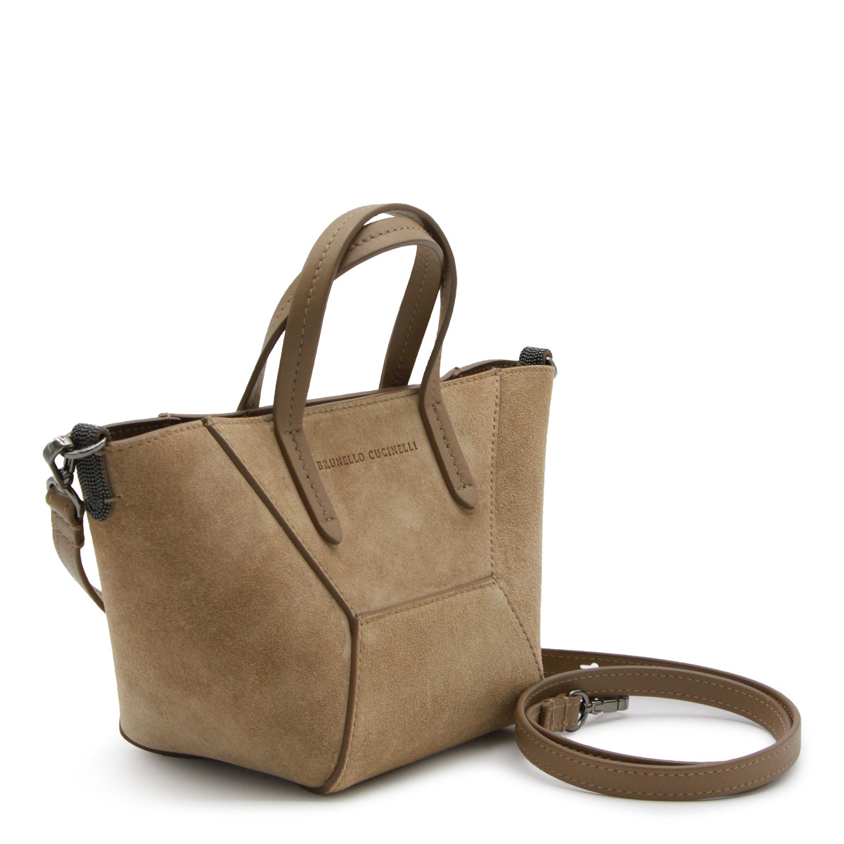 BEIGE LEATHER TOTE