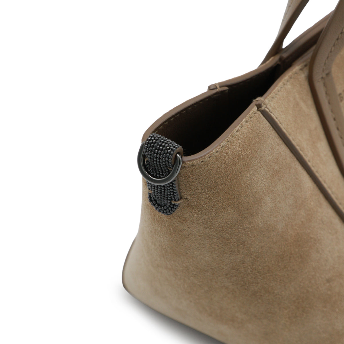BEIGE LEATHER TOTE