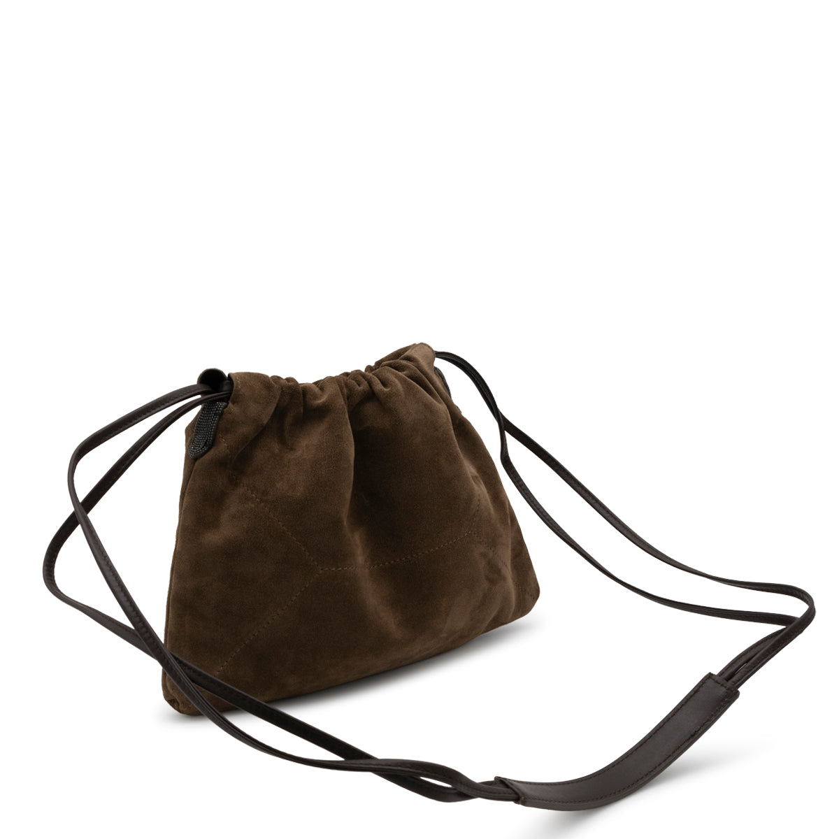 BROWN LEATHER CROSSBODY BAG