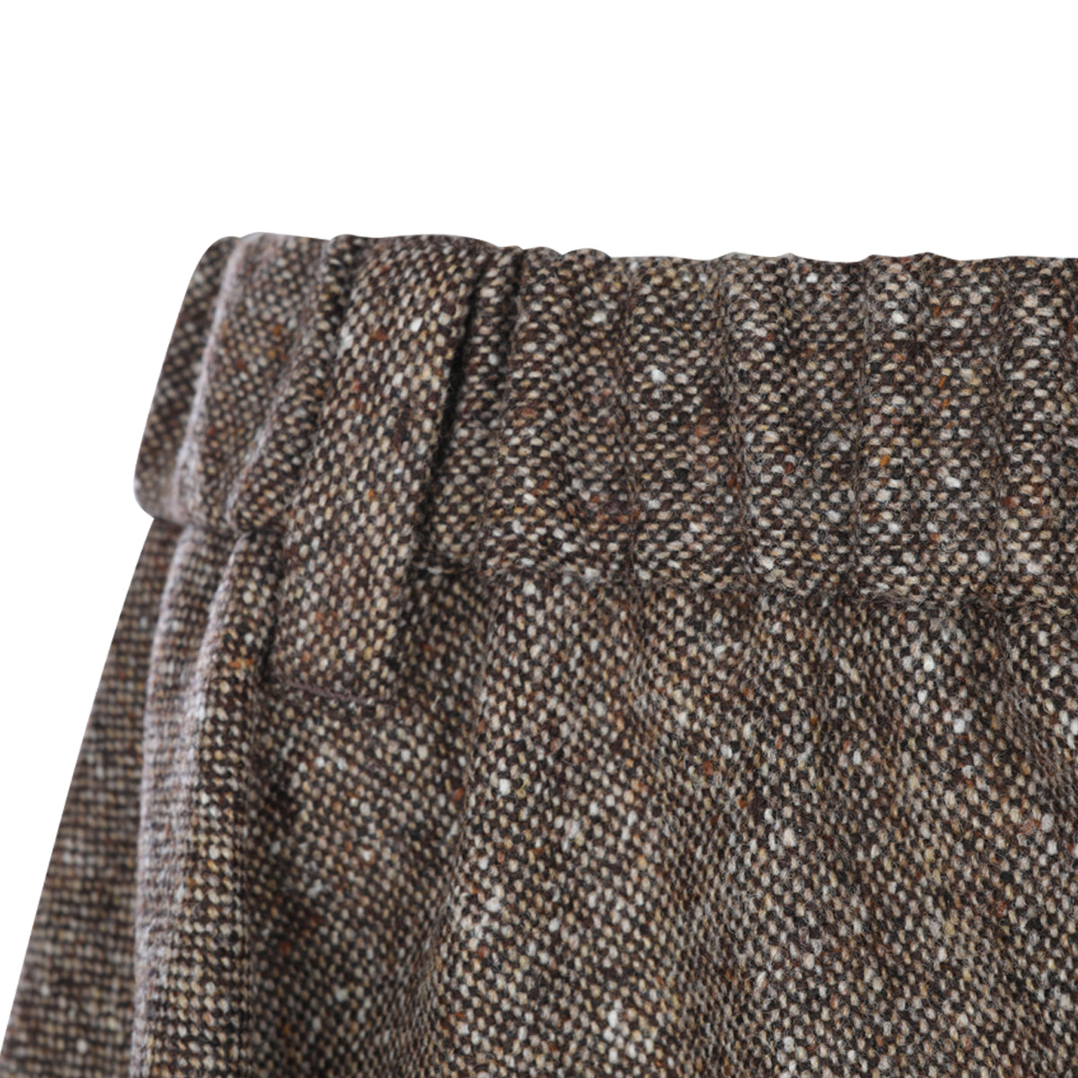 BROWN TWEED VIRGIN WOOL SKIRT