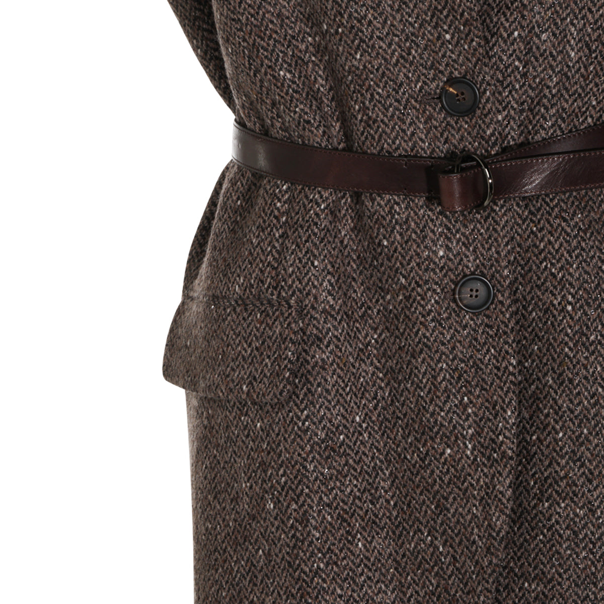BLACK AND BROWN VIRGIN WOOL BLEND VEST BLAZER