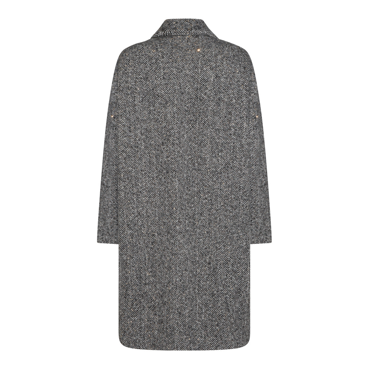 PANAMA AND BLACK VIRGIN WOOL BLEND COAT