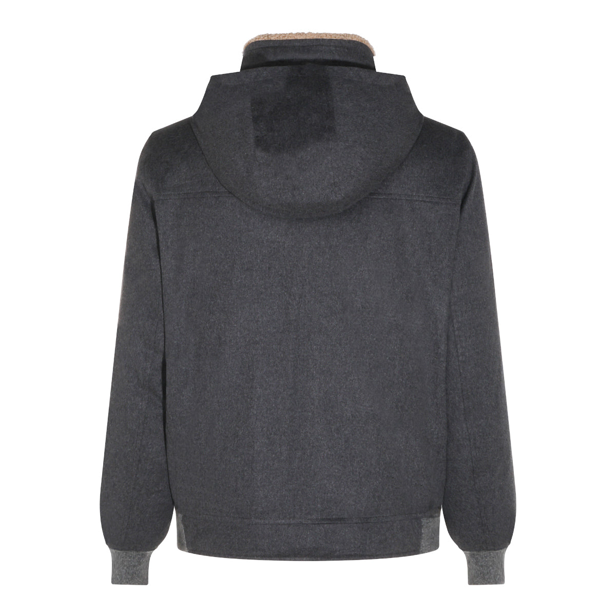 DARK GREY WOOL DOWN JACKET