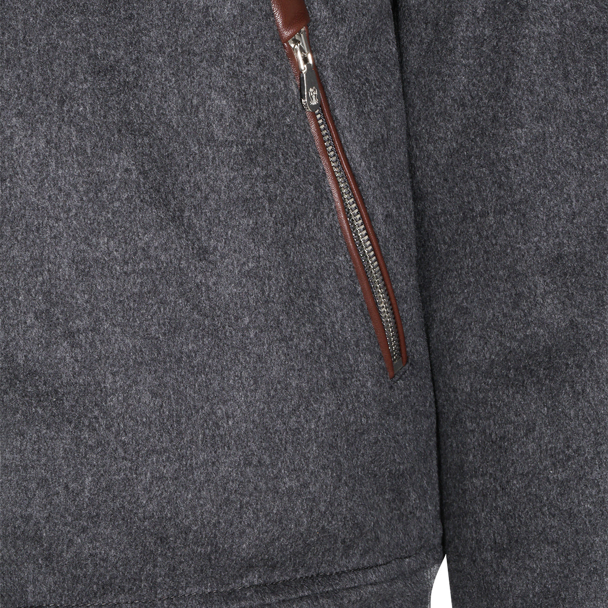 DARK GREY WOOL DOWN JACKET