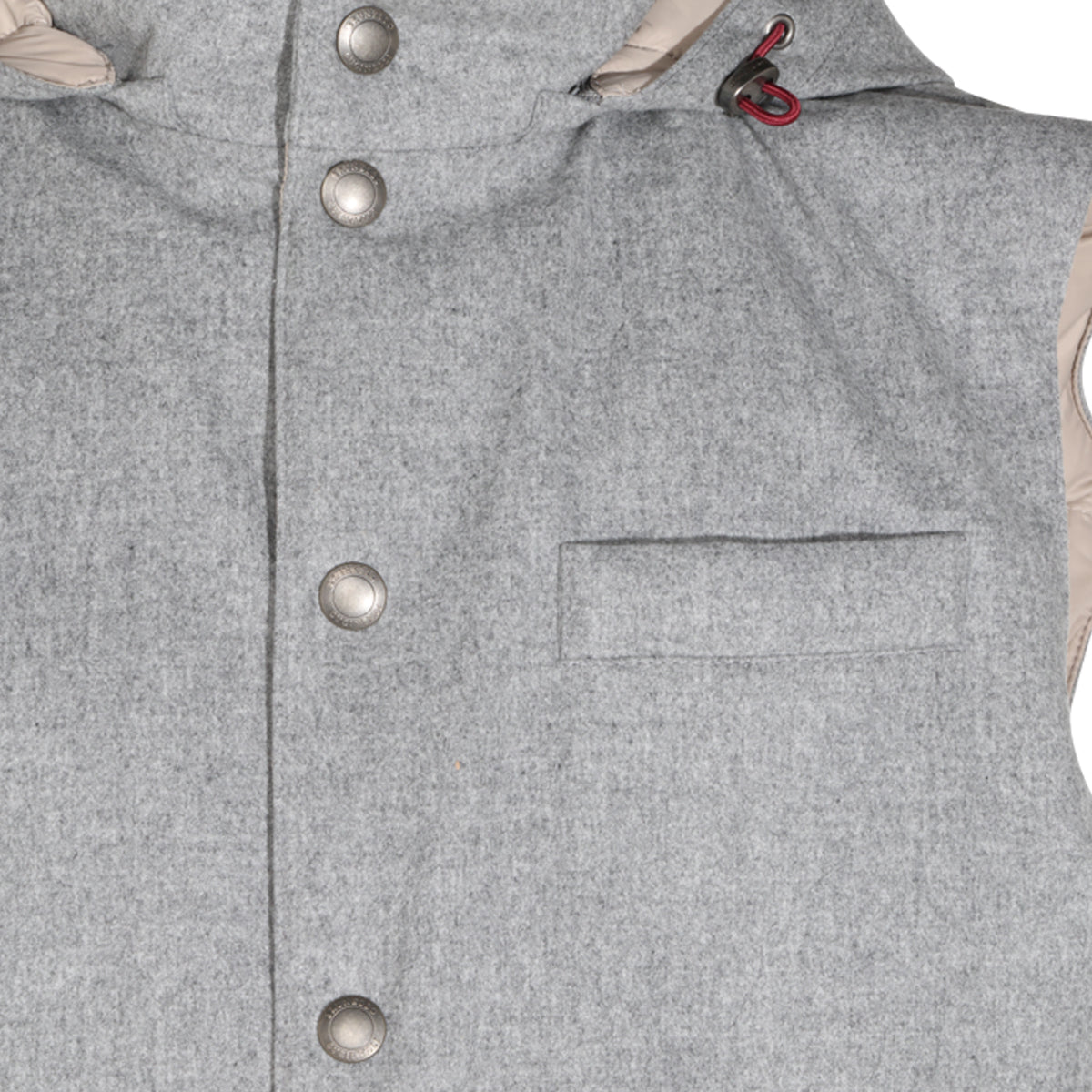 GREY WOOL DOWN JACKET
